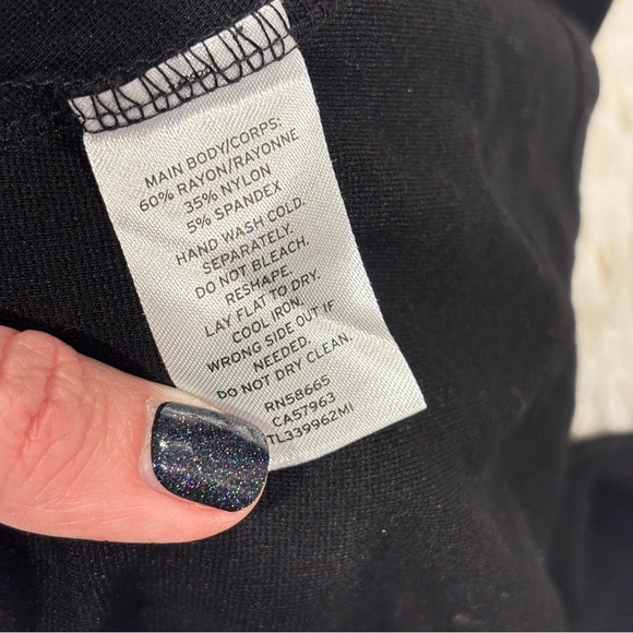 Leith Black Stretch Knit Midi Fit & Flare Sleeveless woman’s Dress size M - Picture 4 of 11